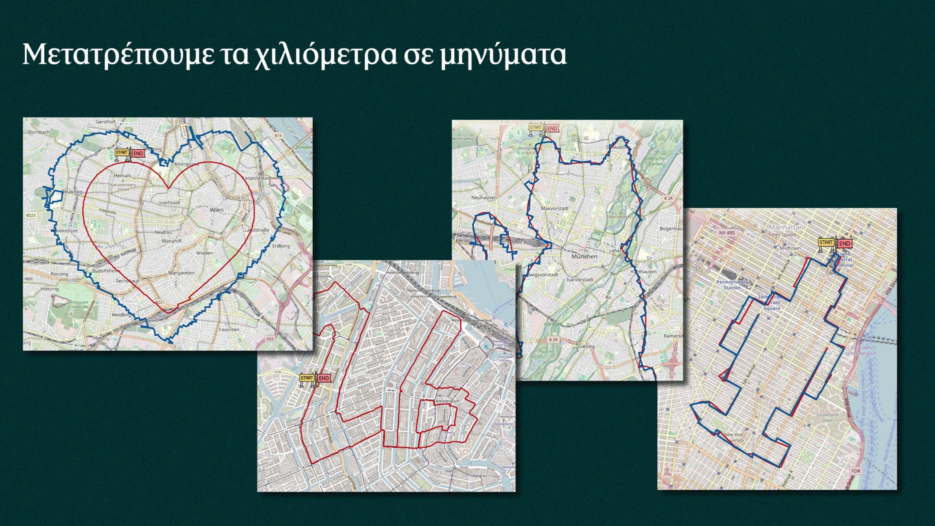 GPS art διαδρομές